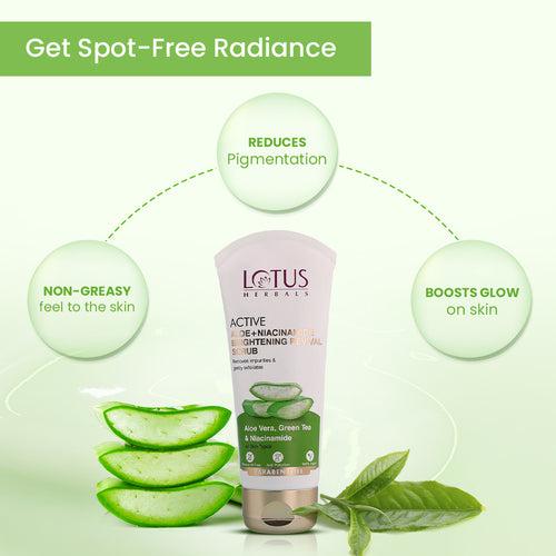 Lotus Herbals Active Aloe + Niacinamide Brightening Revival Scrub