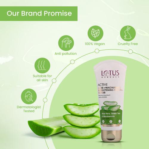 Lotus Herbals Active Aloe + Niacinamide Brightening Revival Scrub