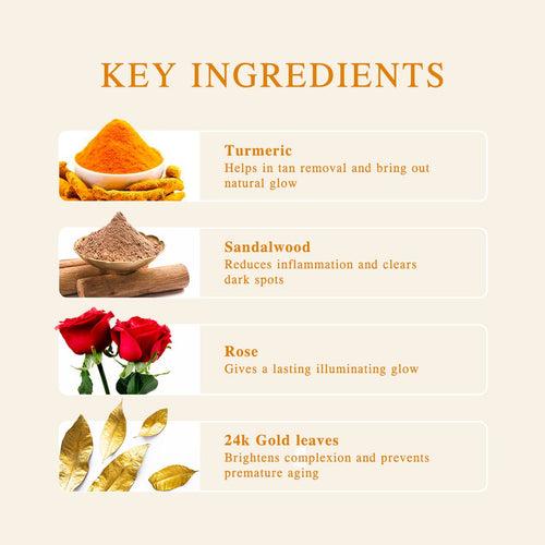 Lotus Herbals Radiance Boost Ubtan Gold Facial Kit
