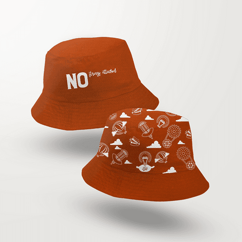 NO hate, reversible bucket hat