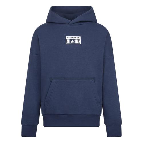 Converse Blue Relaxed Fleece Pullover Hoodie