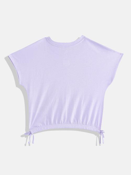 converse voilet short sleeve relaxed knit top