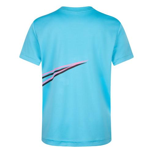 Nike blue swoosh distortion tee
