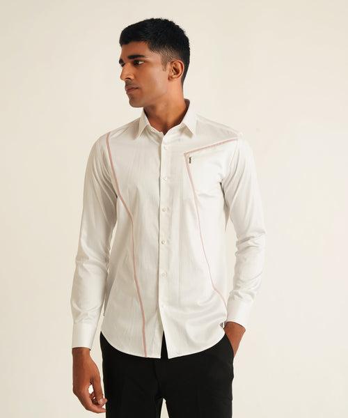 Zipper detailed Button down shirt