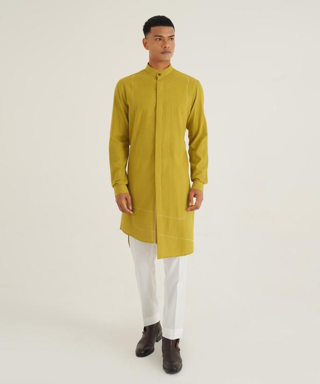 Front Open Handloom Kurta Set