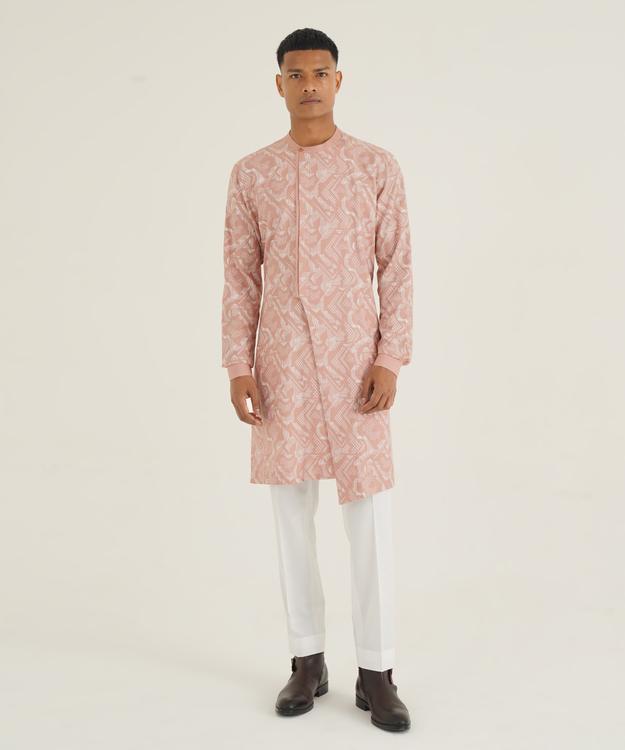 Front open Criss cross Kurta Set