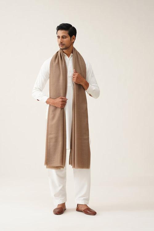 Mens Plain Beige Woollen Dusala