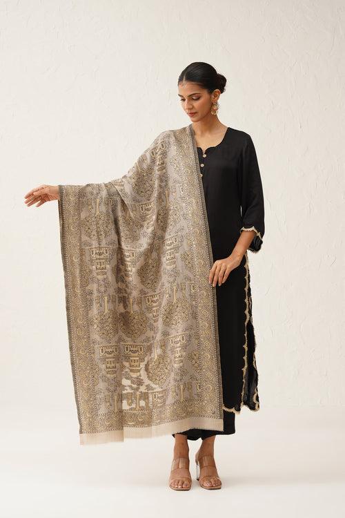 Gohar Woollen Lurex Shawl