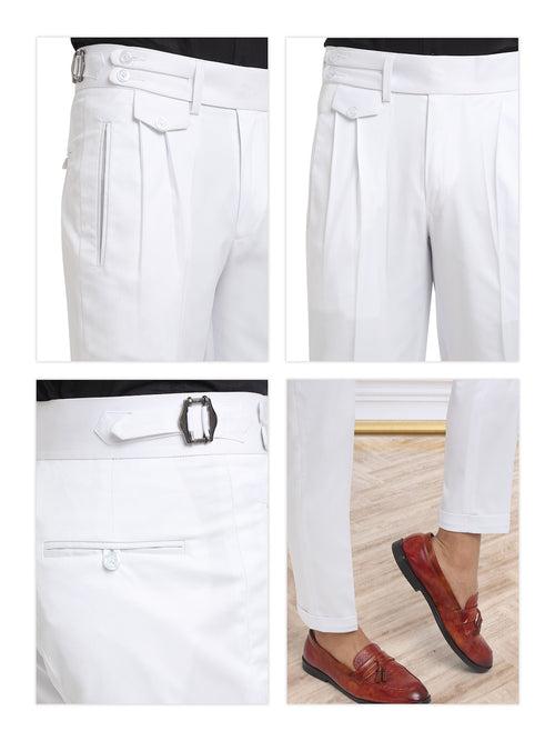 Italian Style Formal Gurkha Pant-White