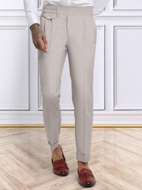 Italian Style Formal Gurkha Pant-Beige