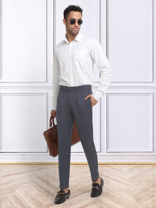 Italian Style Formal Gurkha Pant-LightBlue