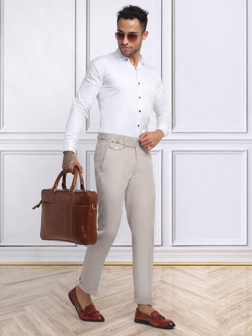 Italian Style Formal Gurkha Pant-Beige