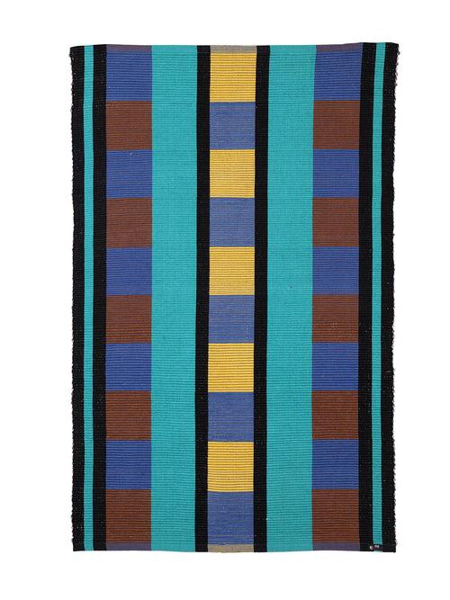 Klotthe Multicolor Striped Cotton Anti-Skid Rugs