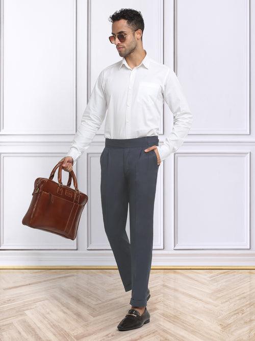 Italian Style Formal Gurkha Pant-LightBlue