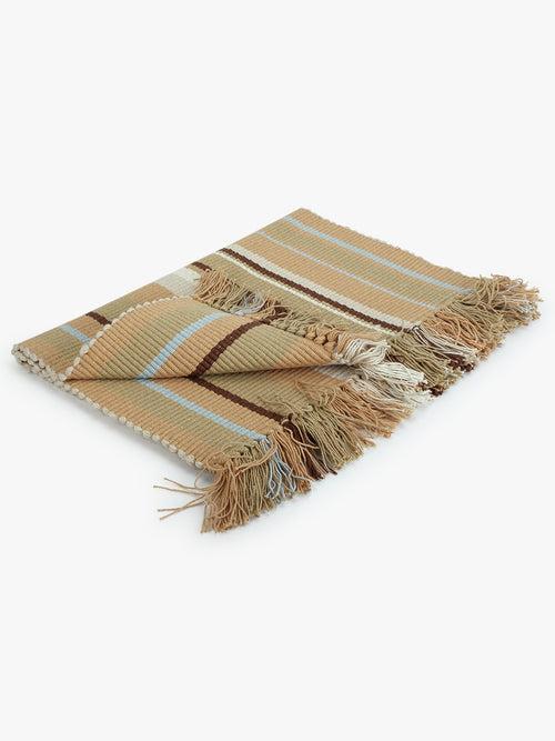 Klotthe Multicolor Striped Cotton Anti-Skid Rugs