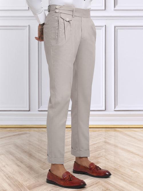 Italian Style Formal Gurkha Pant-Beige