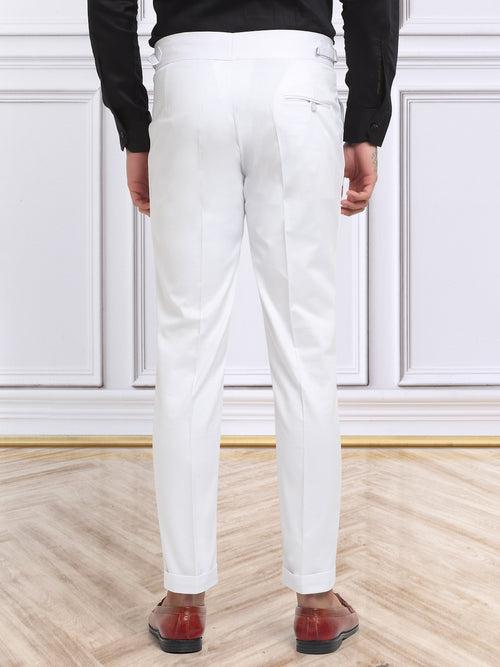 Italian Style Formal Gurkha Pant-White