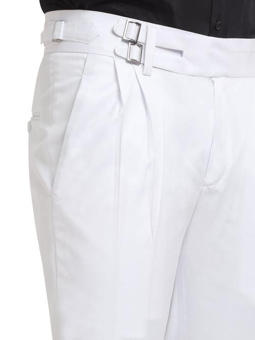 Italian Style Formal Gurkha Pant-White