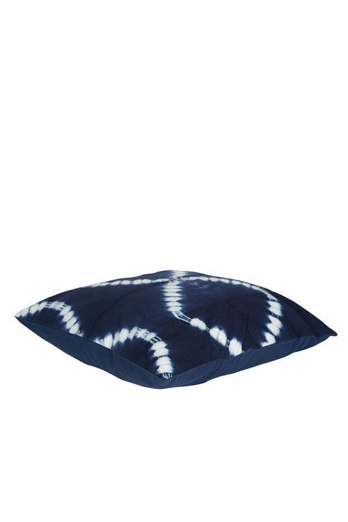 Indigo Tie Dye Shibori Cotton Cushion Cover