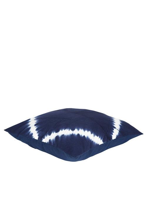 Indigo Tie Dye Shibori Cotton Cushion Cover