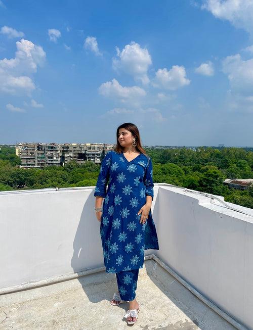 Indigo Cotton Co-ord Set