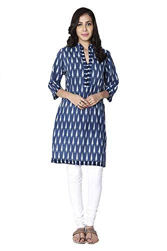 Indigo Sanganeri Hand Block Print Kurti