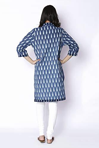 Indigo Sanganeri Hand Block Print Kurti