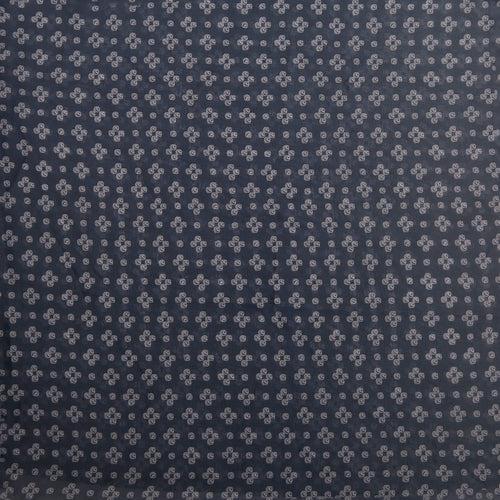 Grey Printed Chiffon Dobby Fabric