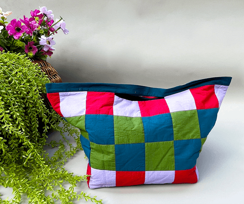 Handmade Multicolored  Patchwork Tote Bag