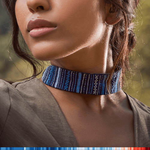 Okhai 'Nisarga' Hand Embroidered Pure Cotton Choker