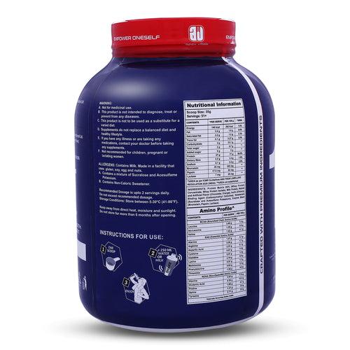 Apex Vitals 1 Whey, Grass-Fed Whey, Made In Europe, FDA,EFSA & FSSAI Certified, 27g Protein, 10g EAA+ 5g BCAA, Concentrate 80-60%, Isolate 86-40%,Digestive Enzymes, 4lbs (1800g)-51+ Ser