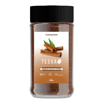 Tesva Instant Coffee, Cinnamon, 100gm, Granule, Glass Bottle