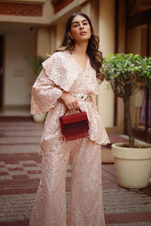 Rhea Kapoor In Scallop Jacket Set