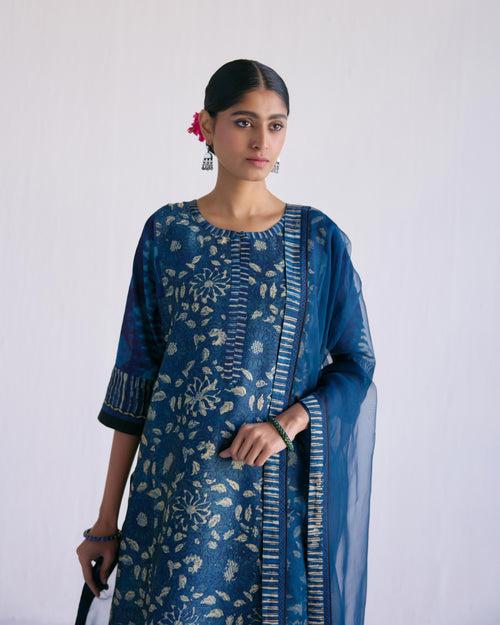 Rozana Chiffon Dupatta Indigo