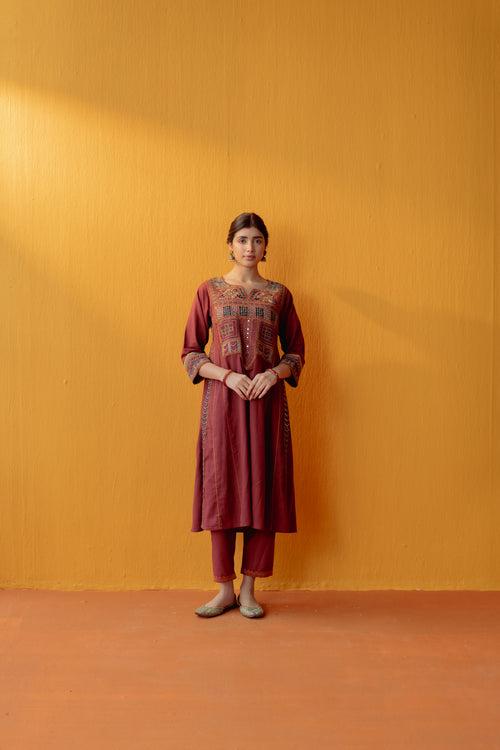 Banjara Kurta Maroon