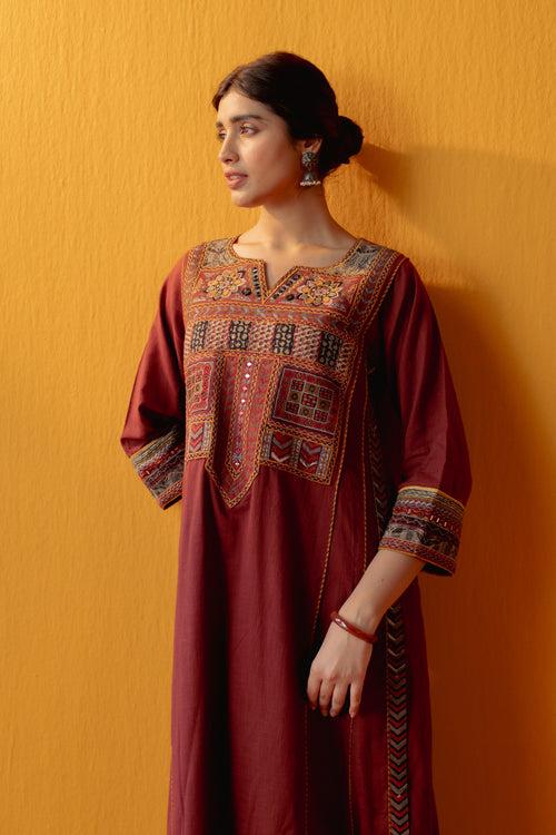 Banjara Kurta Maroon