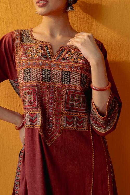 Banjara Kurta Maroon