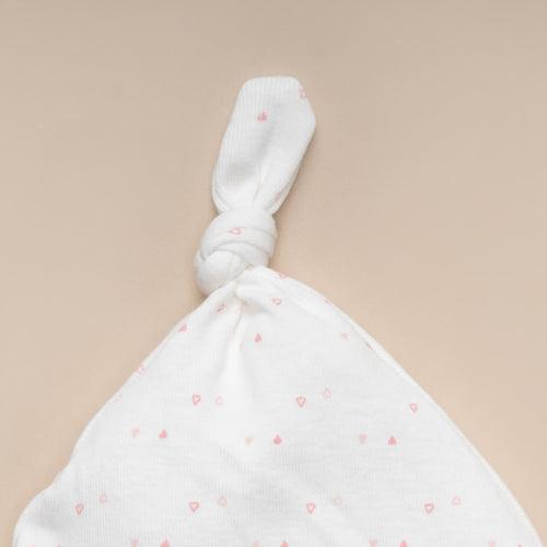 Premium cotton knotted cap - White