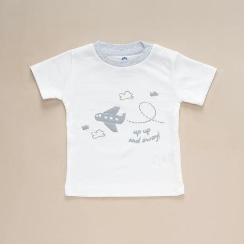 Dr.Leo T-shirt with Pants - White & Gray Combo