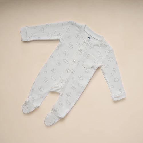 Sleepsuits with Zip - Off white