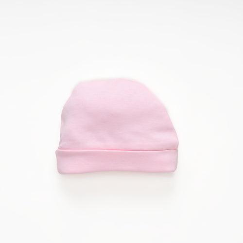 Premium cotton mittens, cap, and booties set - Pink