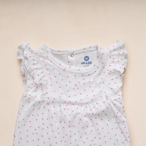 Dr.Leo Kidswear sleeveless dress with leg elastic - polka dot Print