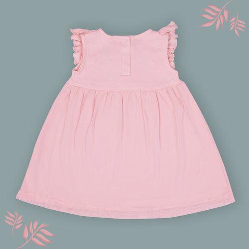 Dr. Leo sleeveless frill dress with back snap button closure and matching head bow