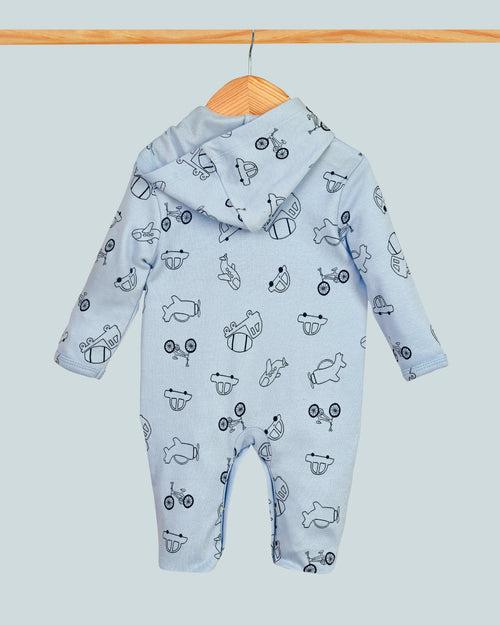 Sleepsuits with Hood and Shoe - Blue