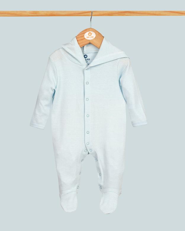 Sleepsuits with Hood and Shoe - Blue line