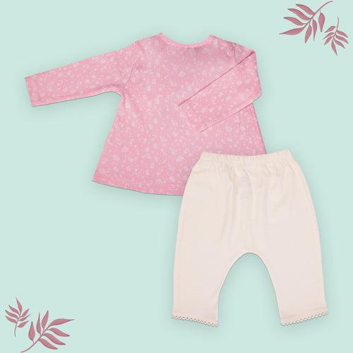 Dr.Leo Kidswear Full sleeve Top and Pant Set - Pink