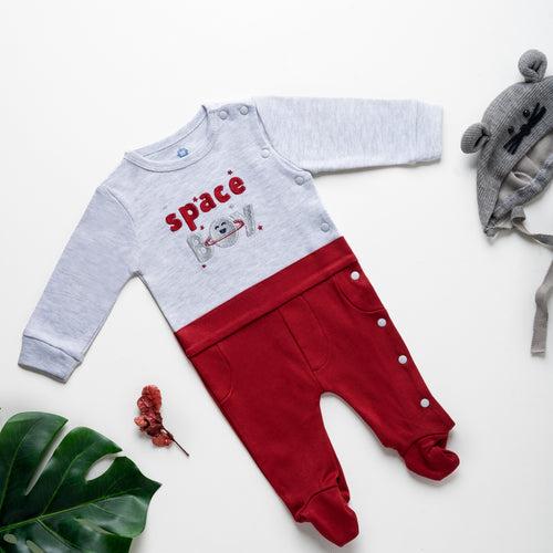 Sleepsuit with cut and shoe - Red