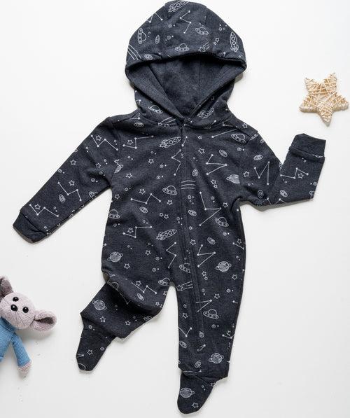 Sleepsuits with Hood and Shoe - Black