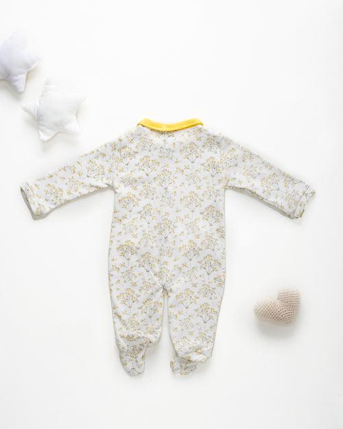 Sleepsuit with collar - Floral Print
