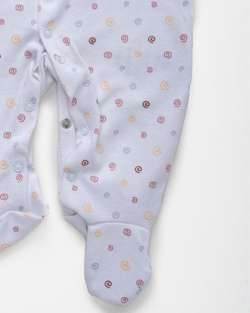 Sleepsuits with Hood and Shoe - White